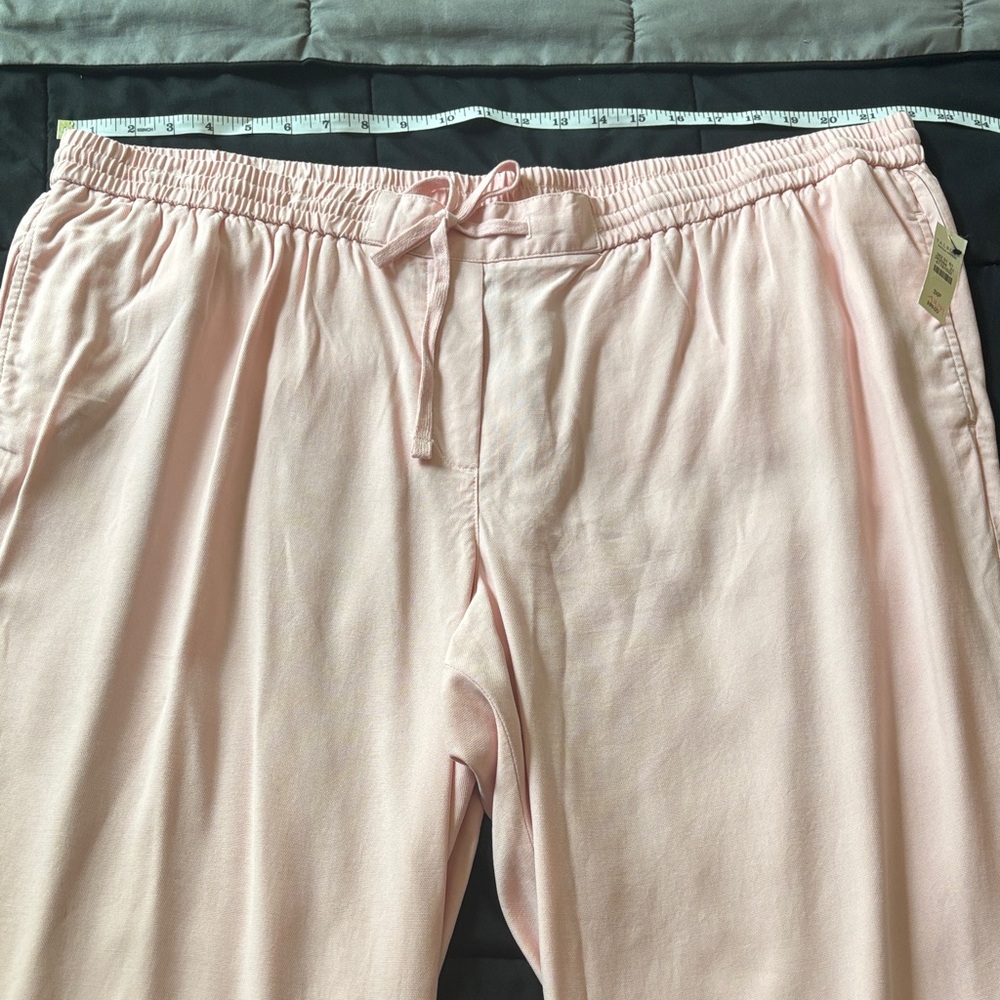 Talbots Women’s Petite Pink Drawstring Pants 3xp wide leg